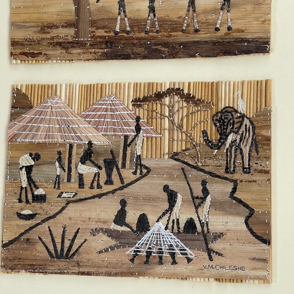 Original African Handmade Banana Leaf Art Project Art Wall Hanging 17in …‎ - Picture 16 of 16